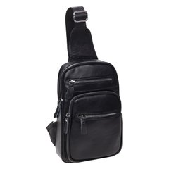 Чоловічий шкіряний рюкзак через плече Keizer k18791-black