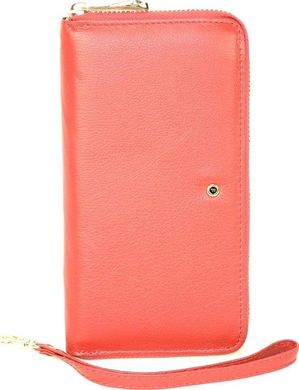 Чудовий червоний жіночий гаманець з натуральної шкіри De Loris 10148, Червоний