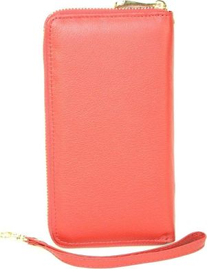 Чудовий червоний жіночий гаманець з натуральної шкіри De Loris 10148, Червоний