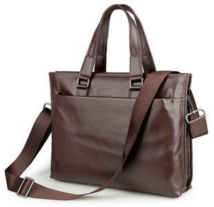 Сумка мужская с браком в виде пореза Vintage sale_14399 Коричневая