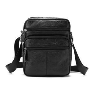 Шкіряний чоловічий месенджер Tiding Bag M56-2086A Чорний