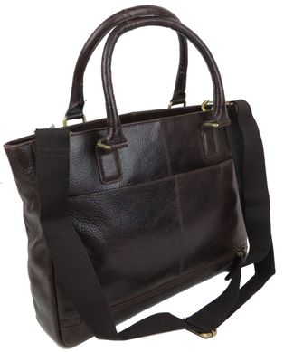 Кожаная сумка, портфель с отделом для ноутбука Boccaccio коричневый