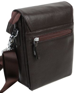 Мужская кожаная сумка, планшетка через плечо Giorgio Ferretti коричневая