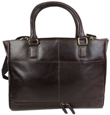 Кожаная сумка, портфель с отделом для ноутбука Boccaccio коричневый