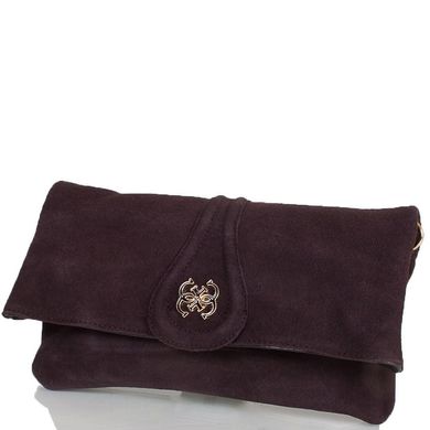 Жіноча сумка-клатч з якісного шкірозамінника і натуральної замші ANNA & LI (АННА І ЛІ) TU13784-brown Коричневий
