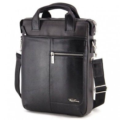 Кожаная мужская сумка А4 вертикальная с отделением для ноутбука Tom Stone 306BG