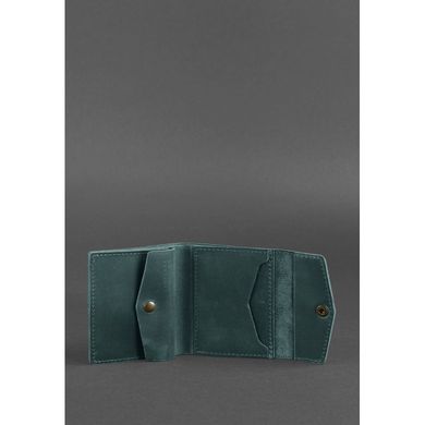 Натуральный кожаный кошелек 2.1 зеленый Crazy Horse Blanknote BN-W-2-1-iz