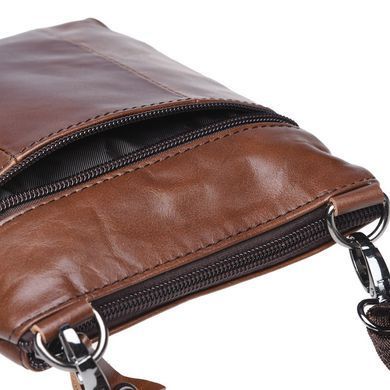 Чоловіча шкіряна сумка вертикальна Keizer K1701-brown натуральна шкіра для документів, середнього розміру