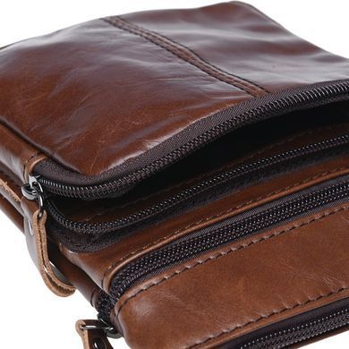 Чоловіча шкіряна сумка вертикальна Keizer K1701-brown натуральна шкіра для документів, середнього розміру