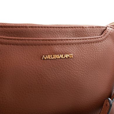 Жіноча сумка-клатч з якісного шкірозамінника AMELIE GALANTI (АМЕЛИ Галант) A991457-dark-brown Коричневий
