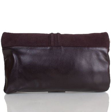 Женская сумка-клатч из качественного кожезаменителя и натуральной замши ANNA&LI (АННА И ЛИ) TU13784-brown Коричневый