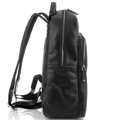 Стильний шкіряний чоловічий рюкзак чорного кольору Tiding Bag NM29-5073BA Чорний