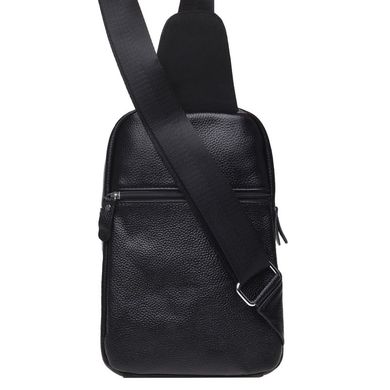 Чоловічий шкіряний рюкзак через плече Keizer k18791-black