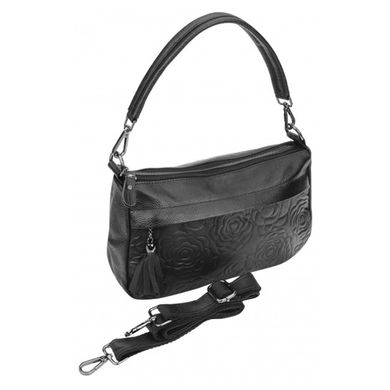 Женская кожаная сумка Borsa Leather 1t840-black