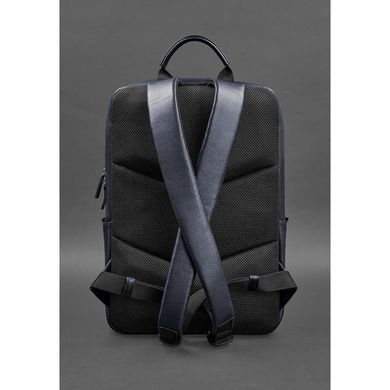 Темно-синій шкіряний чоловічий рюкзак Foster Blanknote BN-BAG-39-navy-blue