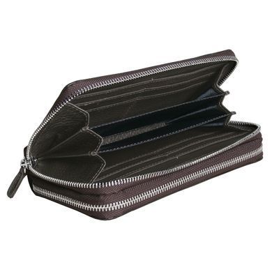 Мужской клатч-кошелек кожаный Vip Collection 1501-F Коричневый 1501.B.FLAT
