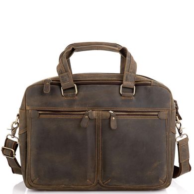 Вінтажна сумка для ноутбука коричнева Tiding Bag D4-001G Коричневий