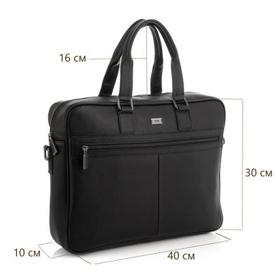 Мужская сумка для ноутбука натуральная кожа Ricardo Pruno RP23-M8018A Черный