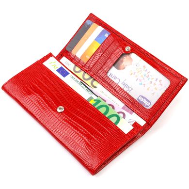 Яскравий гаманець для жінок із натуральної фактурної шкіри CANPELLINI 21823 Червоний