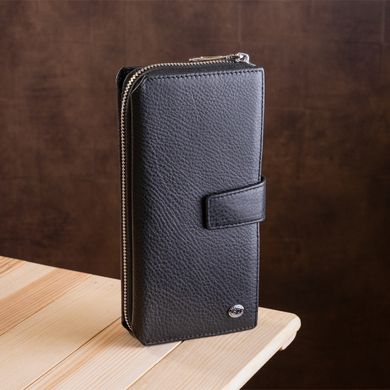Чоловічий гаманець ST Leather 18453 (ST128) стильний Чорний
