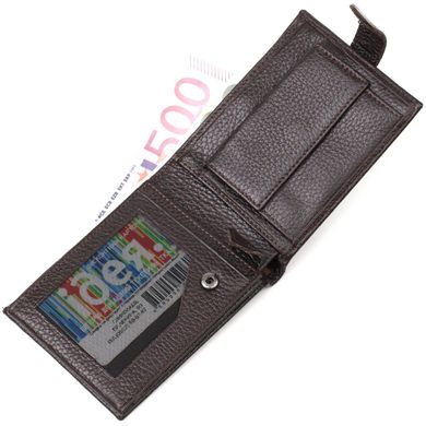 Практичный бумажник среднего размера для мужчин из натуральной кожи флотар BOND 22001 Коричневый