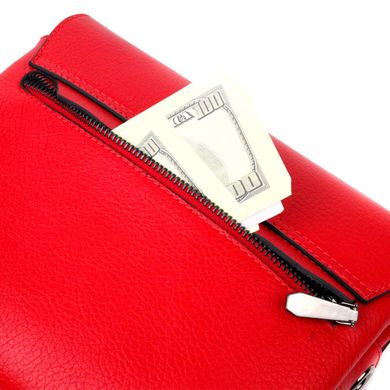 Зручна сумка жіноча на плече KARYA 20857 шкіряна Червоний