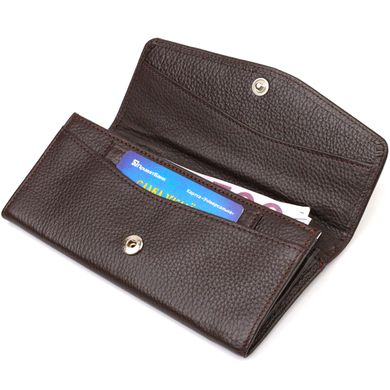 Жіночий гаманець зі зручним функціоналом шкіряний CANPELLINI 21723 Коричневий