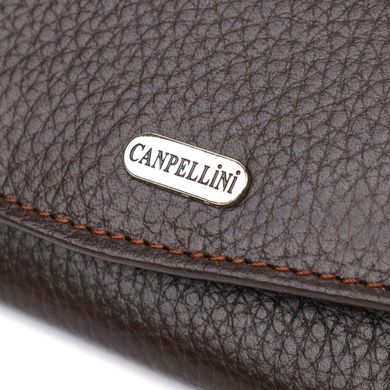 Жіночий гаманець зі зручним функціоналом шкіряний CANPELLINI 21723 Коричневий
