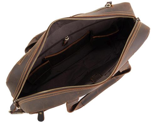 Вінтажна сумка для ноутбука коричнева Tiding Bag D4-005R Коричневий