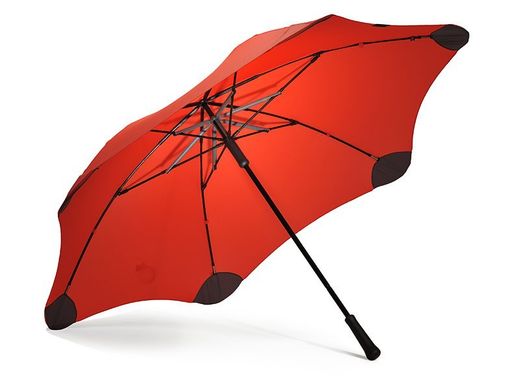 Протиштормова парасолька-тростина жіноча механічна з великим куполом BLUNT (Блант) Bl-xl-2-red Червона