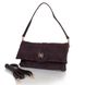 Женская сумка-клатч из качественного кожезаменителя и натуральной замши ANNA&LI (АННА И ЛИ) TU13784-brown Коричневый