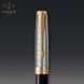 Перьевая ручка Parker SONNET Metal & Black Lacquer GT FP F Золотистый 68 111
