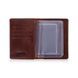 Шкіряне дизайнерське портмоне для документів коньячного кольору, колекція "Mehendi Classic"