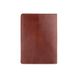 Шкіряне дизайнерське портмоне для документів коньячного кольору, колекція "Mehendi Classic"