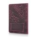 Фіолетова дизайнерська шкіряна обкладинка для паспорта з відділенням для карт, колекція "Discoveries"