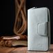Интересный вертикальный женский кошелек из натуральной кожи KARYA 21157 Голубой
