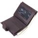Компактний чоловічий гаманець із натуральної шкіри з тисненням під крокодила KARYA 21386 Коричневий