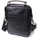 Мужская сумка с карманами через плечо из натуральной кожи Vintage sale_15046 Черный