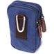Практичная сумка-чехол на пояс с металлическим карабином из текстиля Vintage 22226 Синий