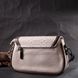 Женская сумка с фактурным клапаном из натуральной кожи Vintage 22372 Белая