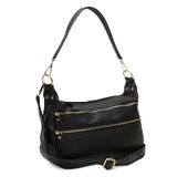 Женская кожаная сумка Borsa Leather K1213-black фото
