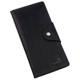 Бумажник мужской вертикальный из винтажной кожи на кнопках SHVIGEL 16182 Черный фото