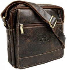 Мужская винтажная кожаная сумка планшетка Always Wild 251L коричневая