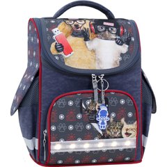 Рюкзак школьный каркасный с фонариками Bagland Успех 12 л. серый 188к (00551703) 80213852