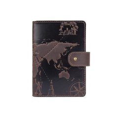 Шкіряне портмоне для паспорта / ID документів HiArt PB-03S / 1 Shabby Gavana Brown "7 wonders of the world"