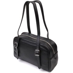 Интересная сумка-клатч со съемными ручками из натуральной кожи 22078 Vintage Черная