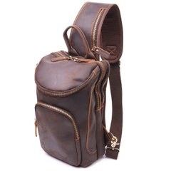 Вінтажна чоловіча сумка через плече з натуральної шкіри 21303 Vintage Коричнева
