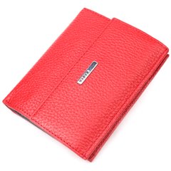 Жіночий гаманець на магніті з натуральної шкіри KARYA 21184 Червоний