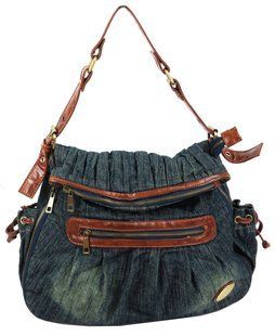 Женская джинсовая, коттоновая сумка Fashion jeans bag синяя