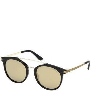 Очки женские солнцезащитные с зеркальными линзами GUESS (ГЕС) PGU7532-01G52